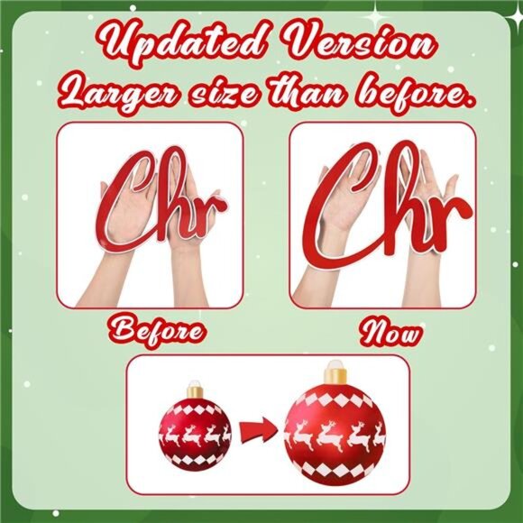 32PCS Christmas Garage Door Decorations Magnets - Merry Xmas Ball Holiday - Picture 4 of 7